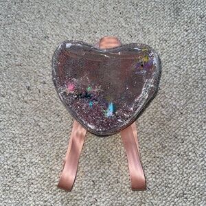 Carter’s Heart-Shaped Pink Glitter Clear Mini Backpack